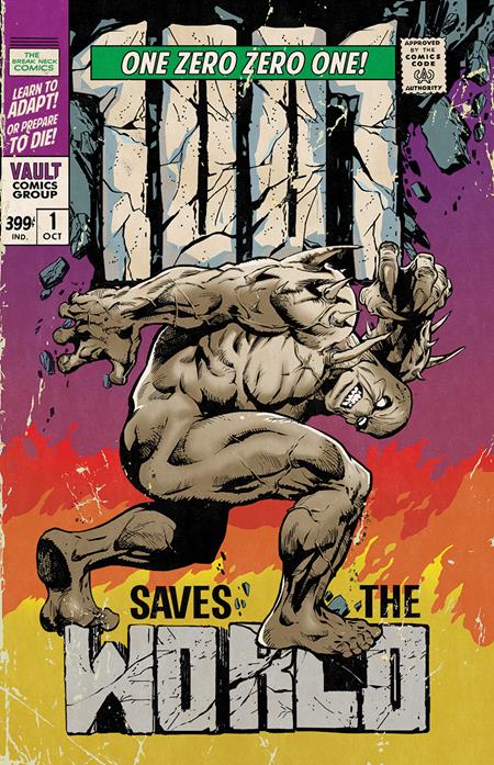 ONE ZERO ZERO ONE SAVES THE WORLD #1 CVR F INC 1:5 (50) NATHAN GOODEN VAULT VINTAGE HOMAGE VAR