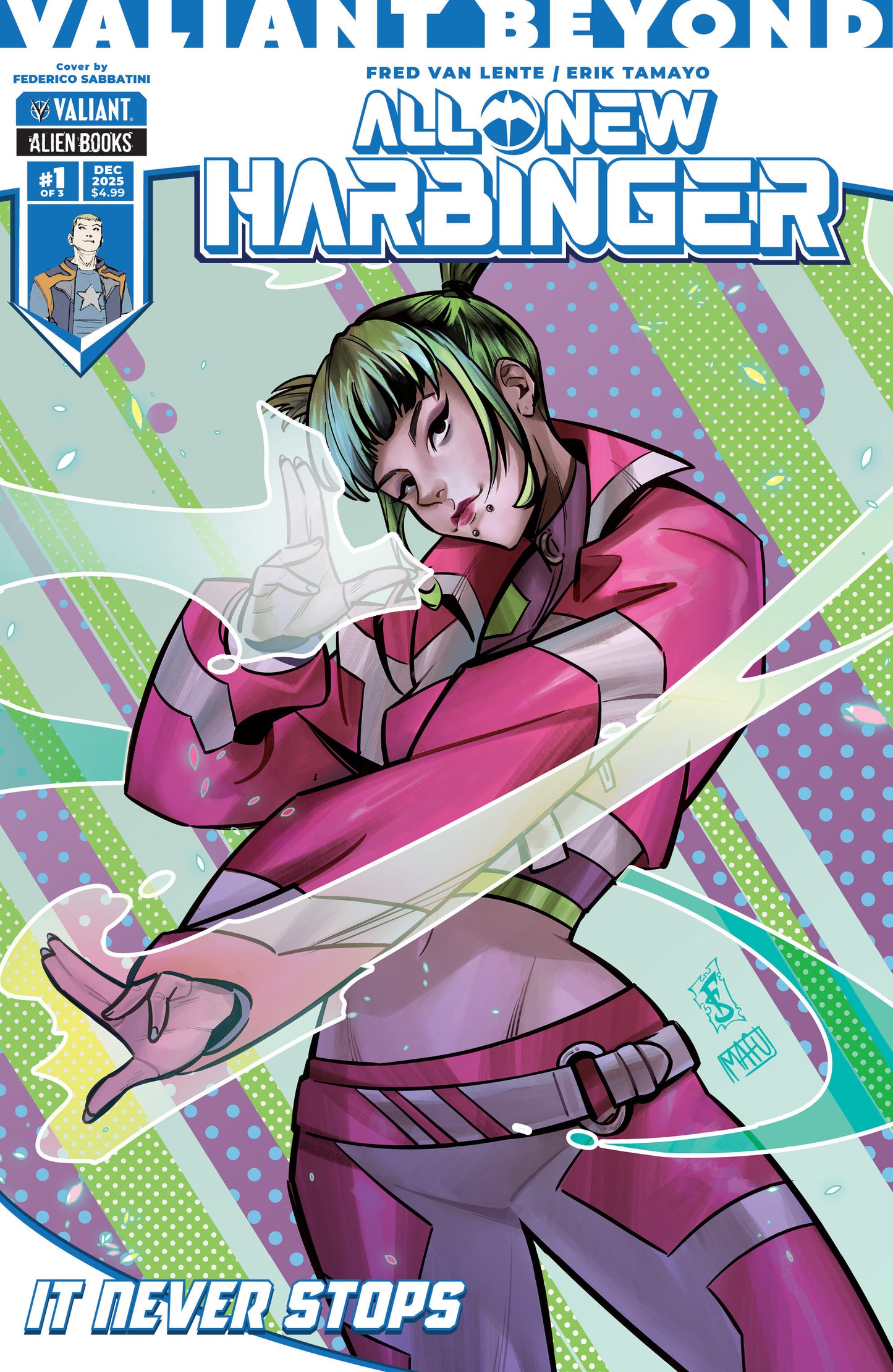 Valiant Beyond: All-New Harbinger #4--It Never Stops #1 Variant B (Sabbatini)