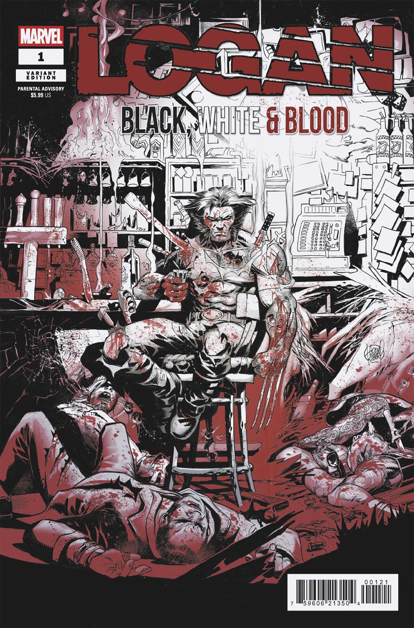 LOGAN: BLACK, WHITE & BLOOD #1 ADAM KUBERT VARIANT