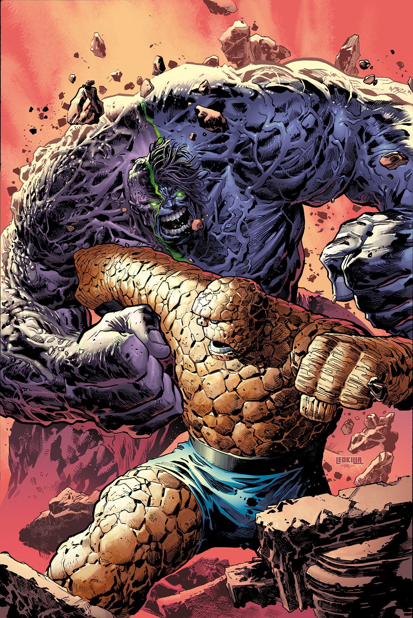 INFERNAL HULK VS. FANTASTIC FOUR #1 KEN LASHLEY VIRGIN VARIANT 1:50