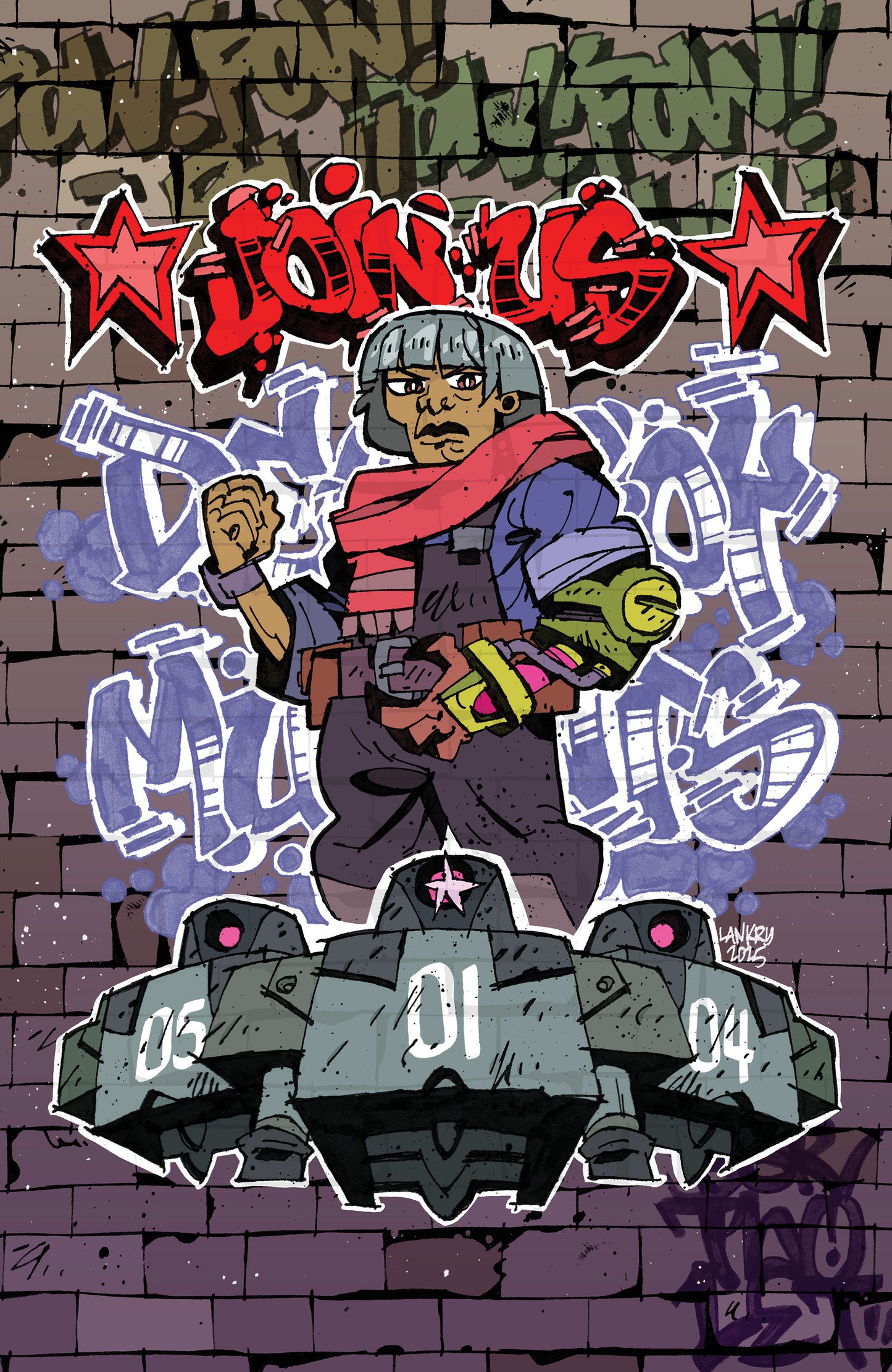 Tales of the Teenage Mutant Ninja Turtles #3 Variant RI 1:25 (Lankry Mural Full Art)