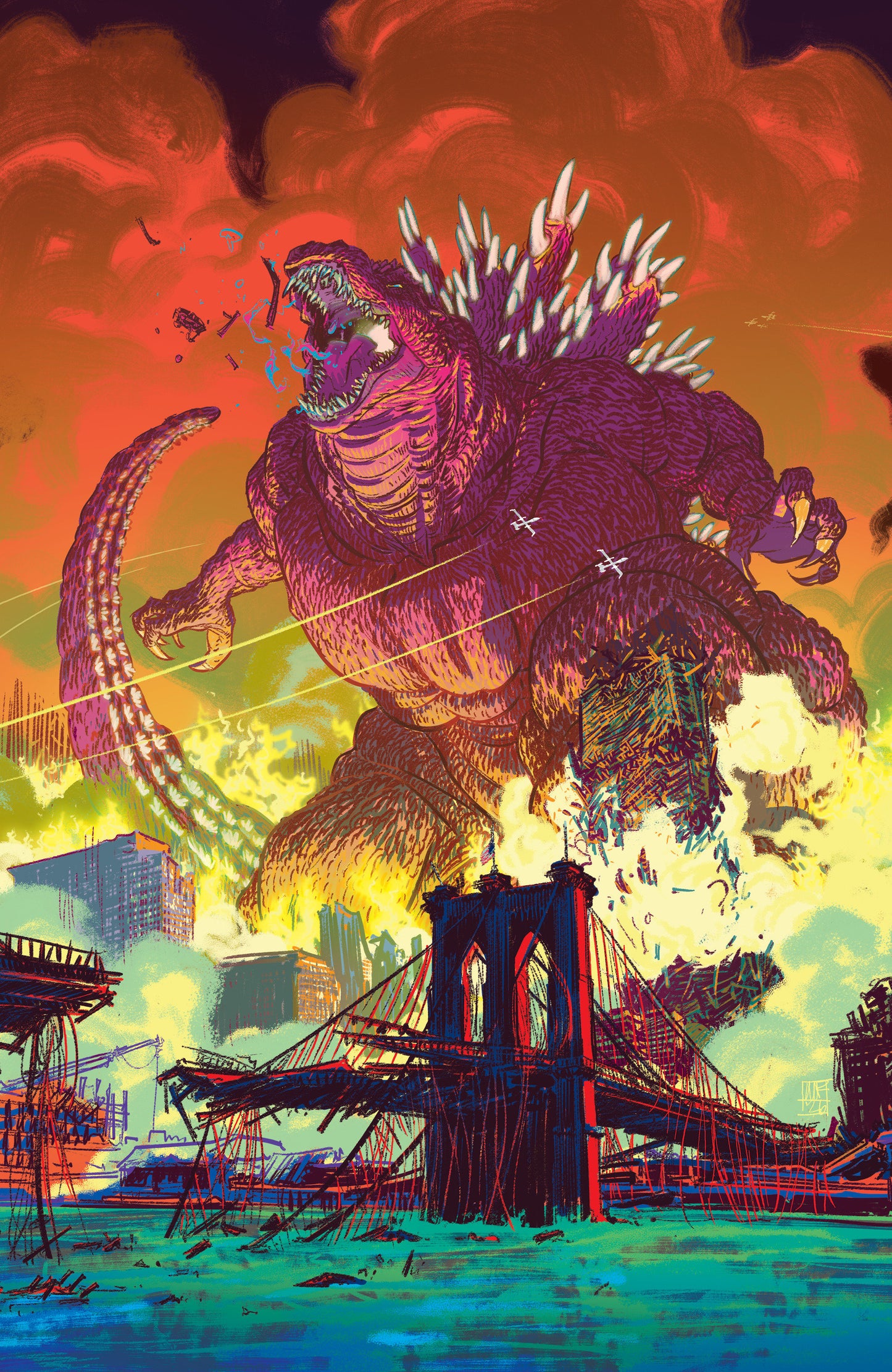 Godzilla Vs. America: New York City Variant RI 1:25 (Fox Full Art)
