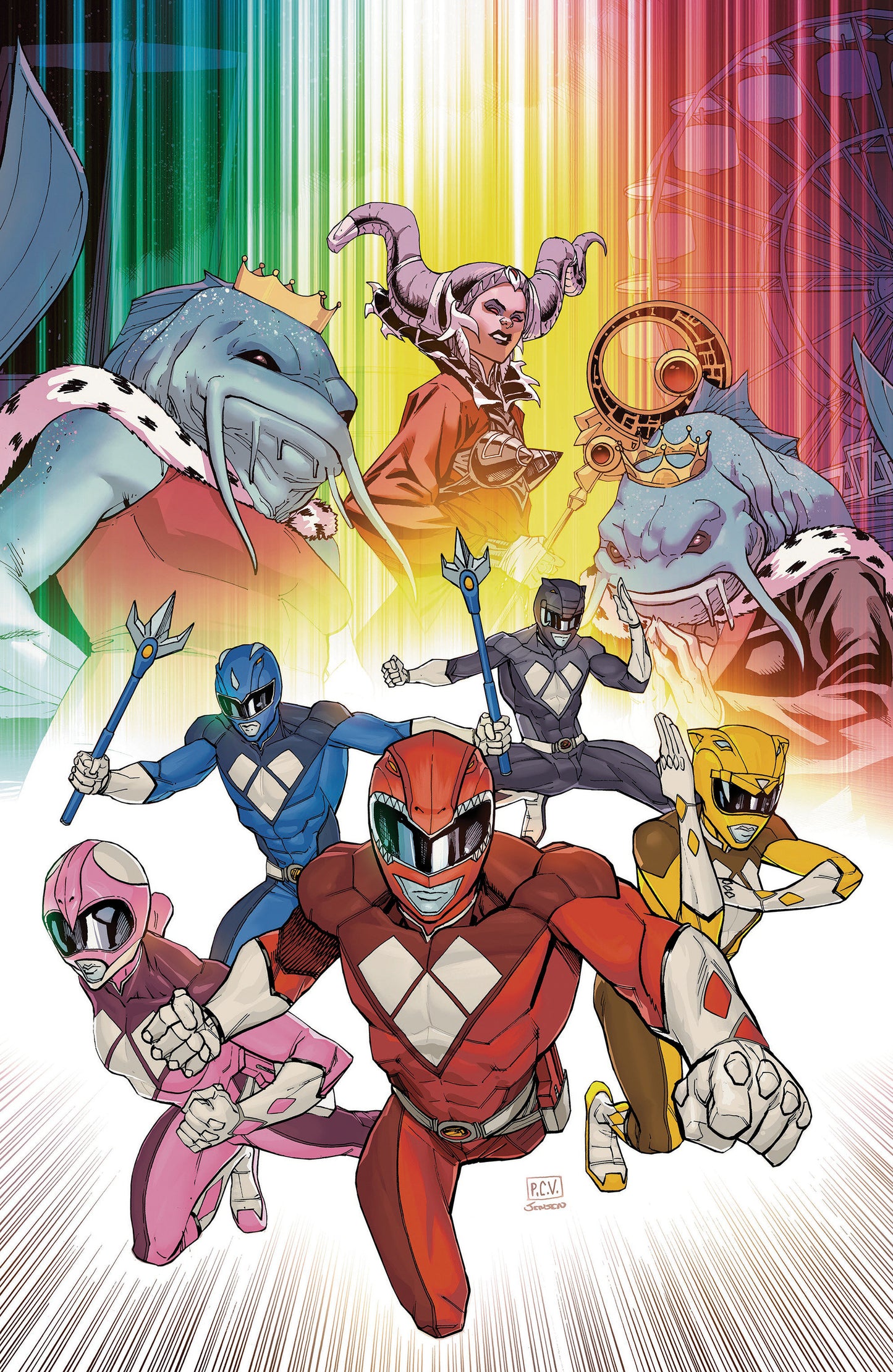 Mighty Morphin Power Rangers (2026) #4 F 1:10 INCV Foil Variant (Full Art, Foil, Sevy)