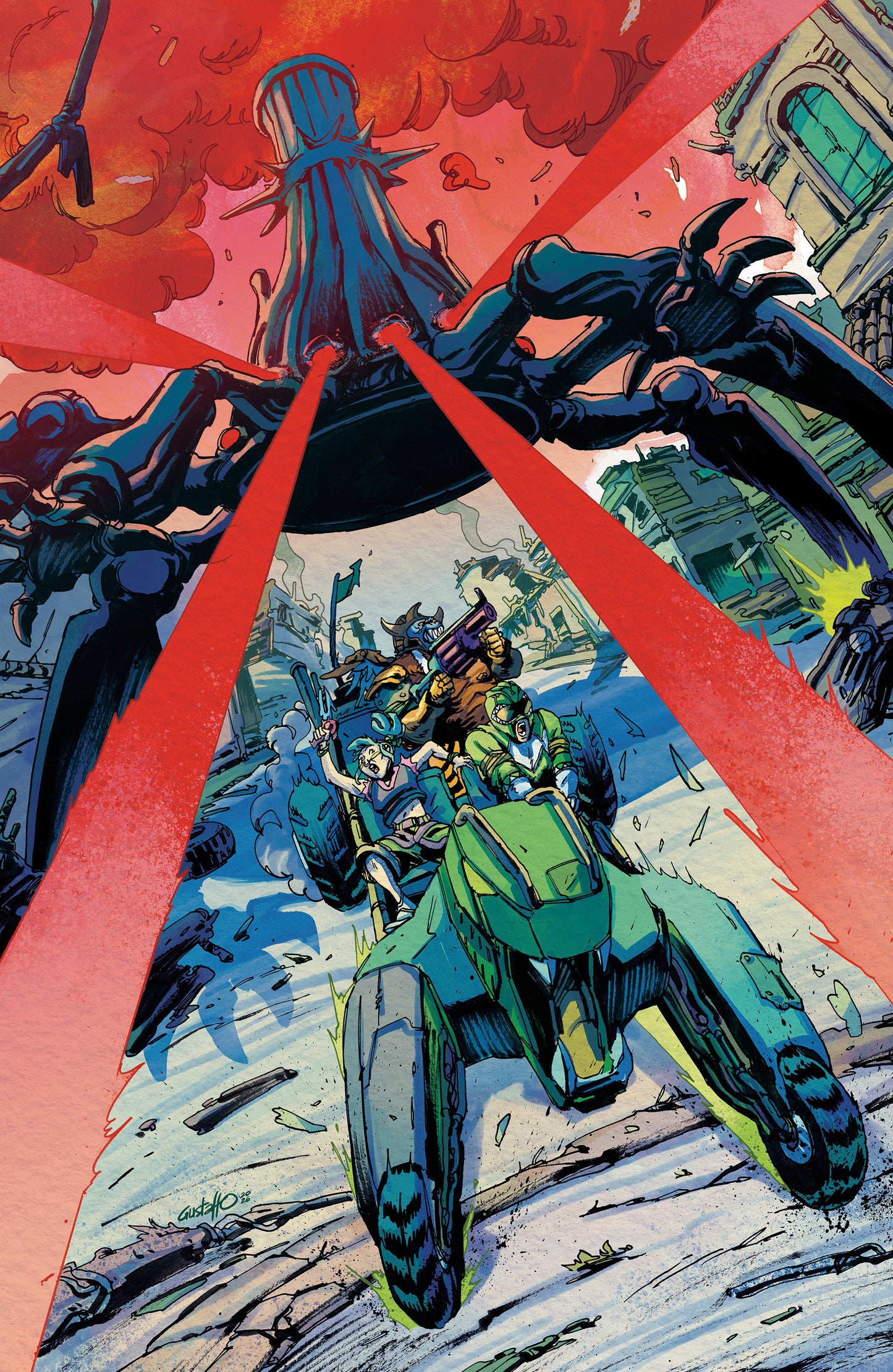 Power Rangers Green #2 E 1:10 INCV Foil Variant (Full Art, Foil, Vargas)