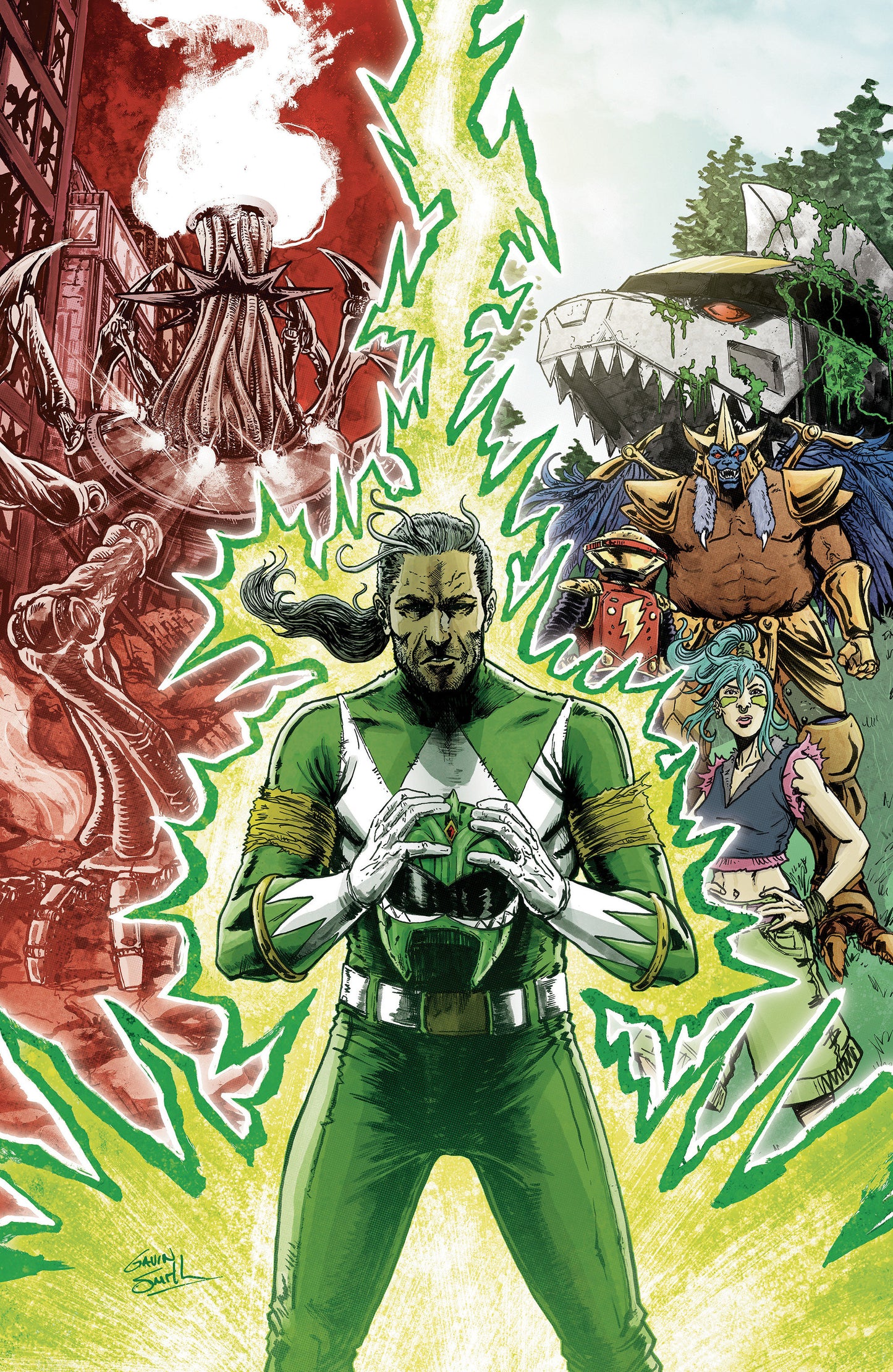 Power Rangers Green #2 H 1:50 INCV Variant (Full Art, Smith)