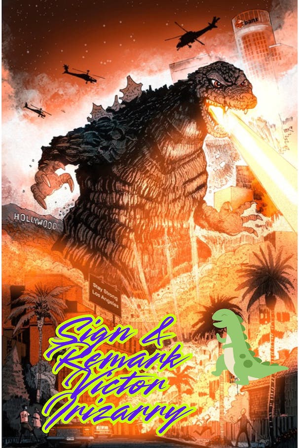 Godzilla vs Los Angeles Remark & Signed Non-Trade Dress