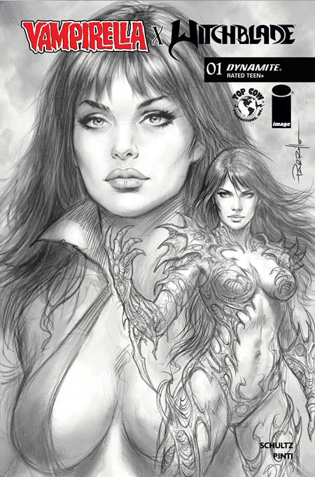 VAMPIRELLA X WITCHBLADE SPECIAL #1 (ONE SHOT) CVR J INC 1:10 LUCIO PARRILLO LINE ART VAR