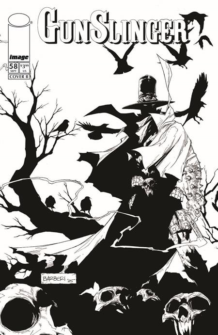 GUNSLINGER SPAWN #58 CVR B CARLO BARBERI B&W VAR