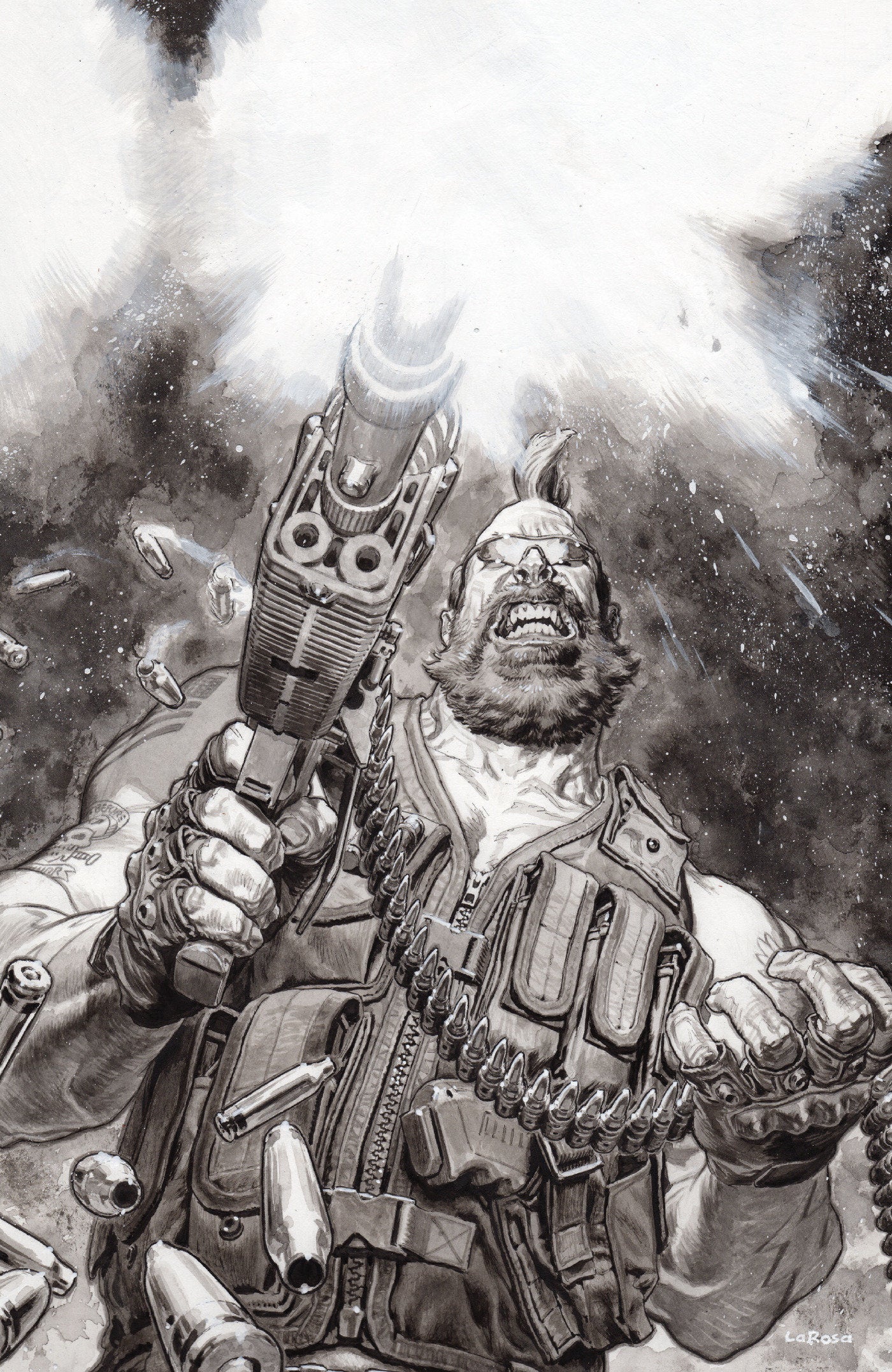 FORT PSYCHO #2 CVR E INC 1:20 LEWIS LAROSA B&W VAR