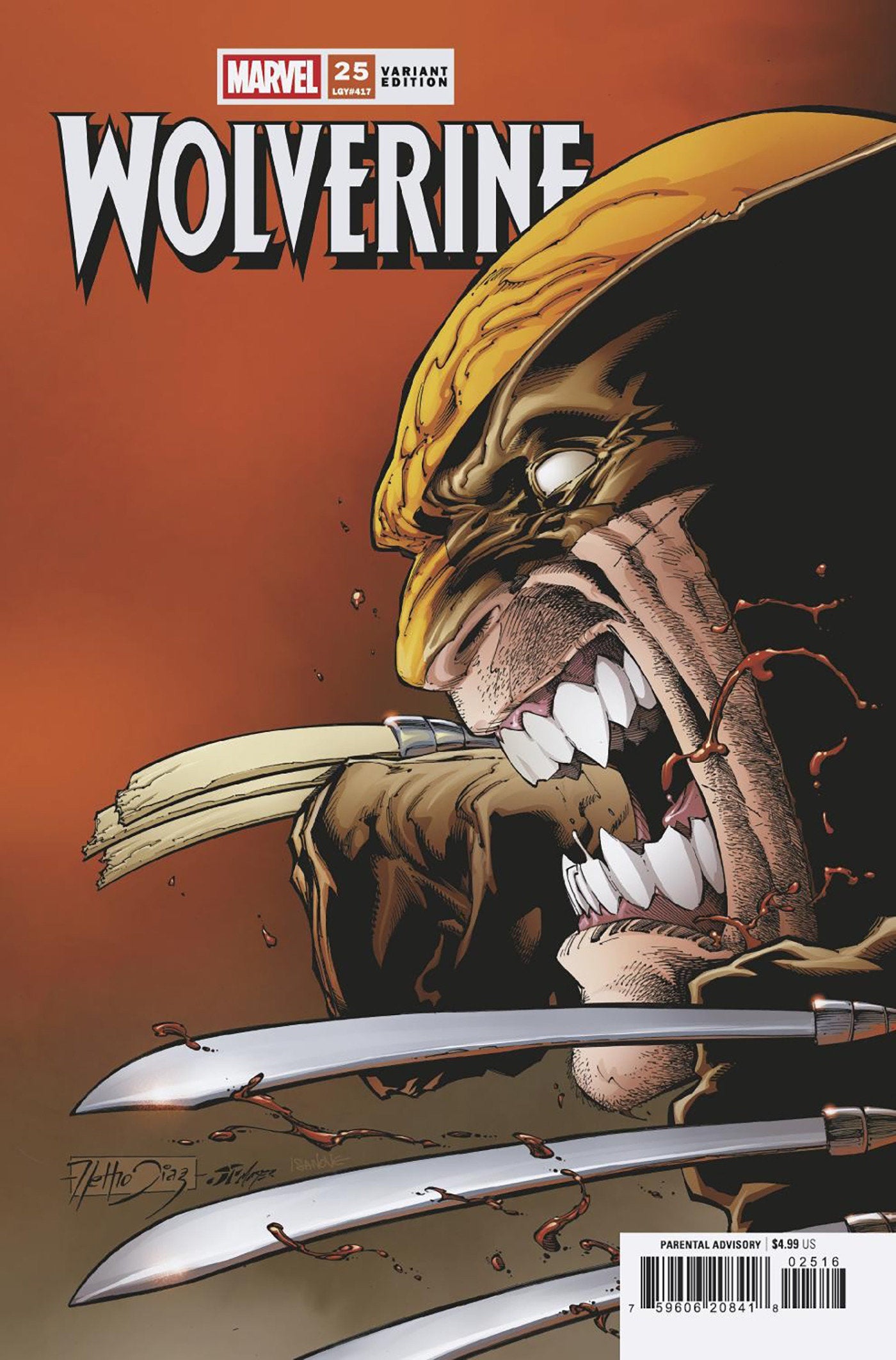 WOLVERINE #25 NETHO DIAZ VARIANT 1:25