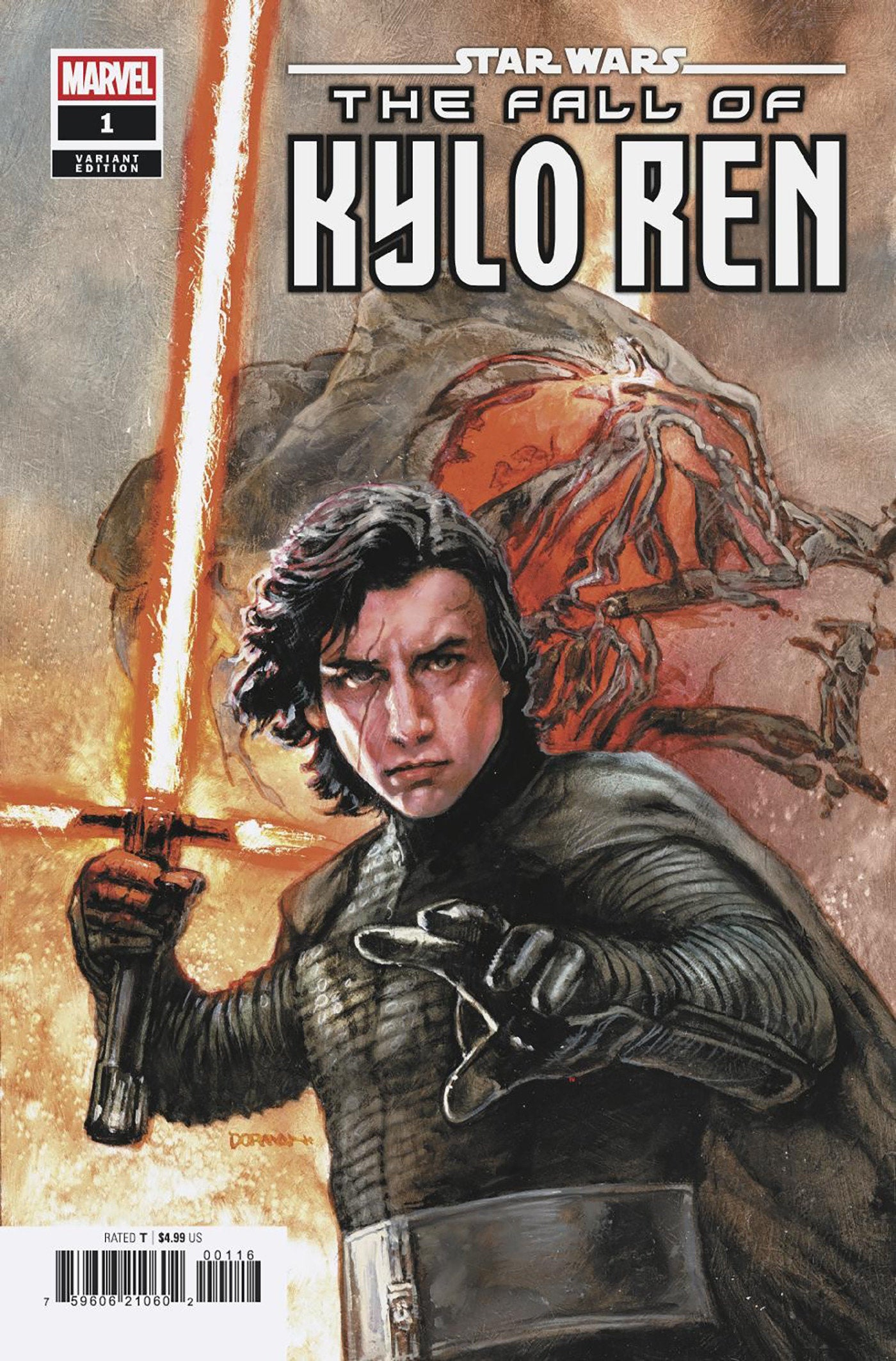 STAR WARS: THE FALL OF KYLO REN #1 DAVE DORMAN VARIANT 1:25