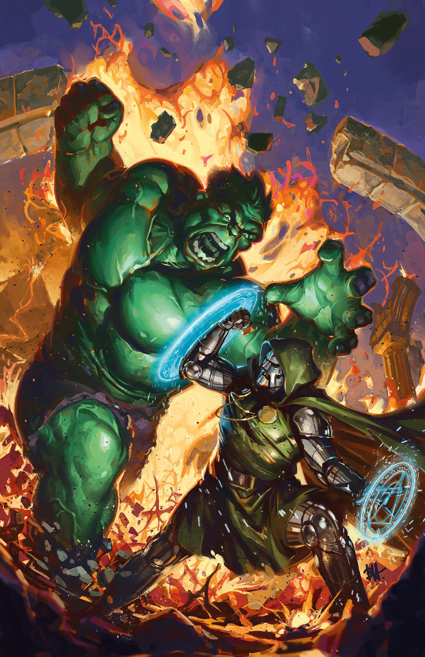 DOOM ALL-ON-ONE #1 BEN HARVEY VIRGIN VARIANT