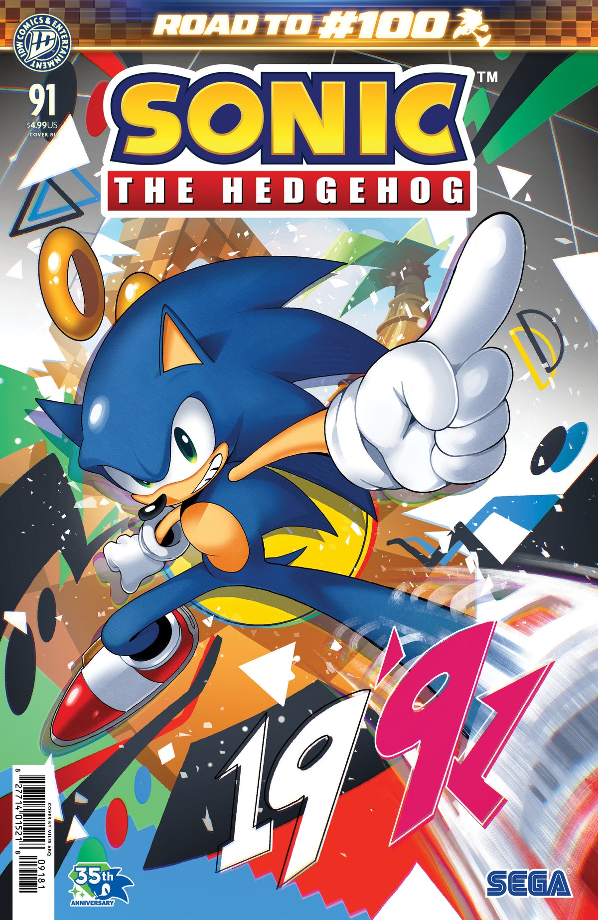 Sonic the Hedgehog #91 Variant RI (50) (Arq)
