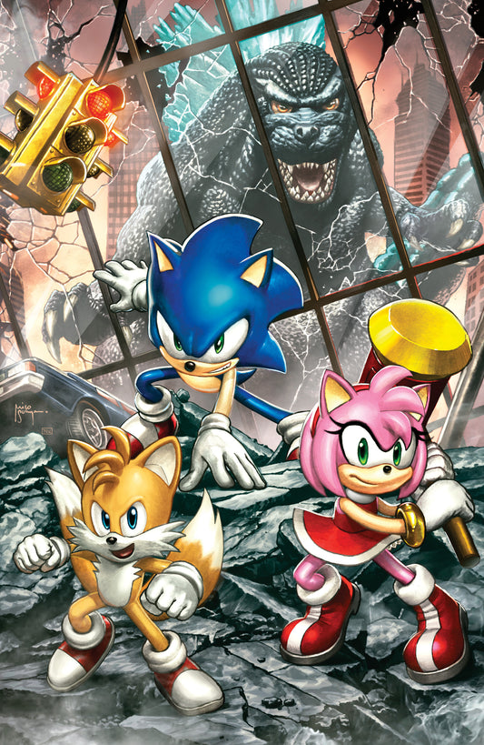 Sonic the Hedgehog x Godzilla #1 Variant RI 1:75 (Suayan Full Art)