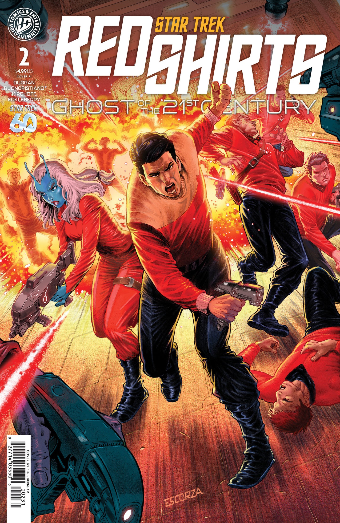 Star Trek: Red Shirts--Ghost of the 21st Century #2 Variant RI 1:10 (Escorza Brothers)