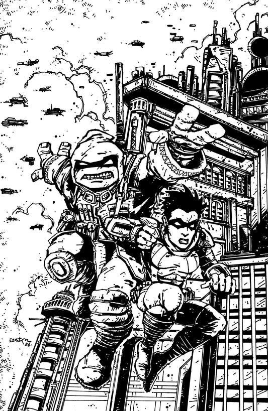 Teenage Mutant Ninja Turtles: The Last Ronin--Training Day Variant RI 1:50 (Eastman Full Art B&W)