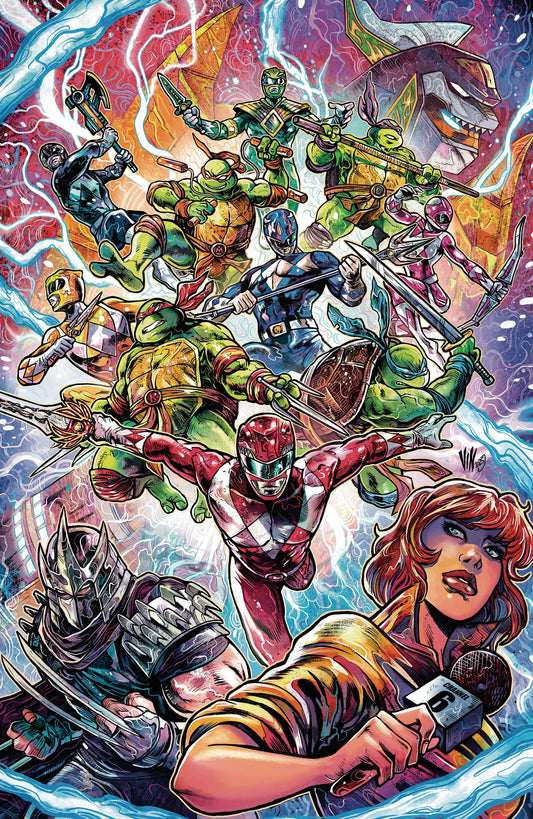 Mighty Morphin Power Rangers/Teenage Mutant Ninja Turtles III #3 L 1:5 INCV (Full Art, Cardstock, Riccardi)
