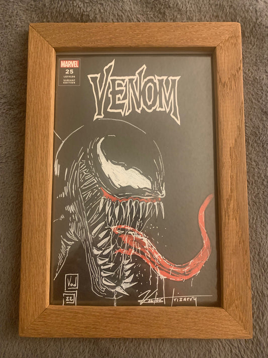 Comic Book Display Frame Single Dark Wood