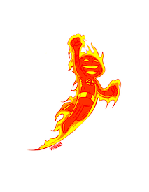 Fantastic Four (Human Torch) Sticker